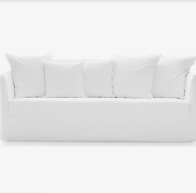 hvid 3 personers sofa